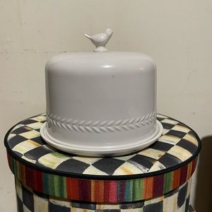 Martha Stewart Small Cake Dome Stand. Color is Very Light Dove Gray